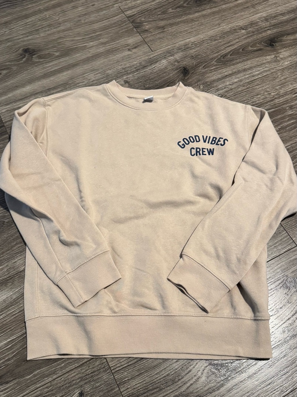 Good Vibes Crew Cream Boys Crewneck Sweatshirt